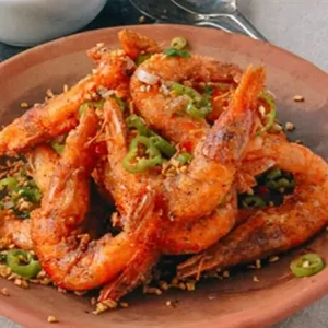 Tôm chiên giòn ớt muối
