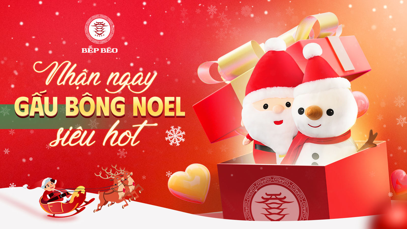 Tặng gấu bông ông già noel