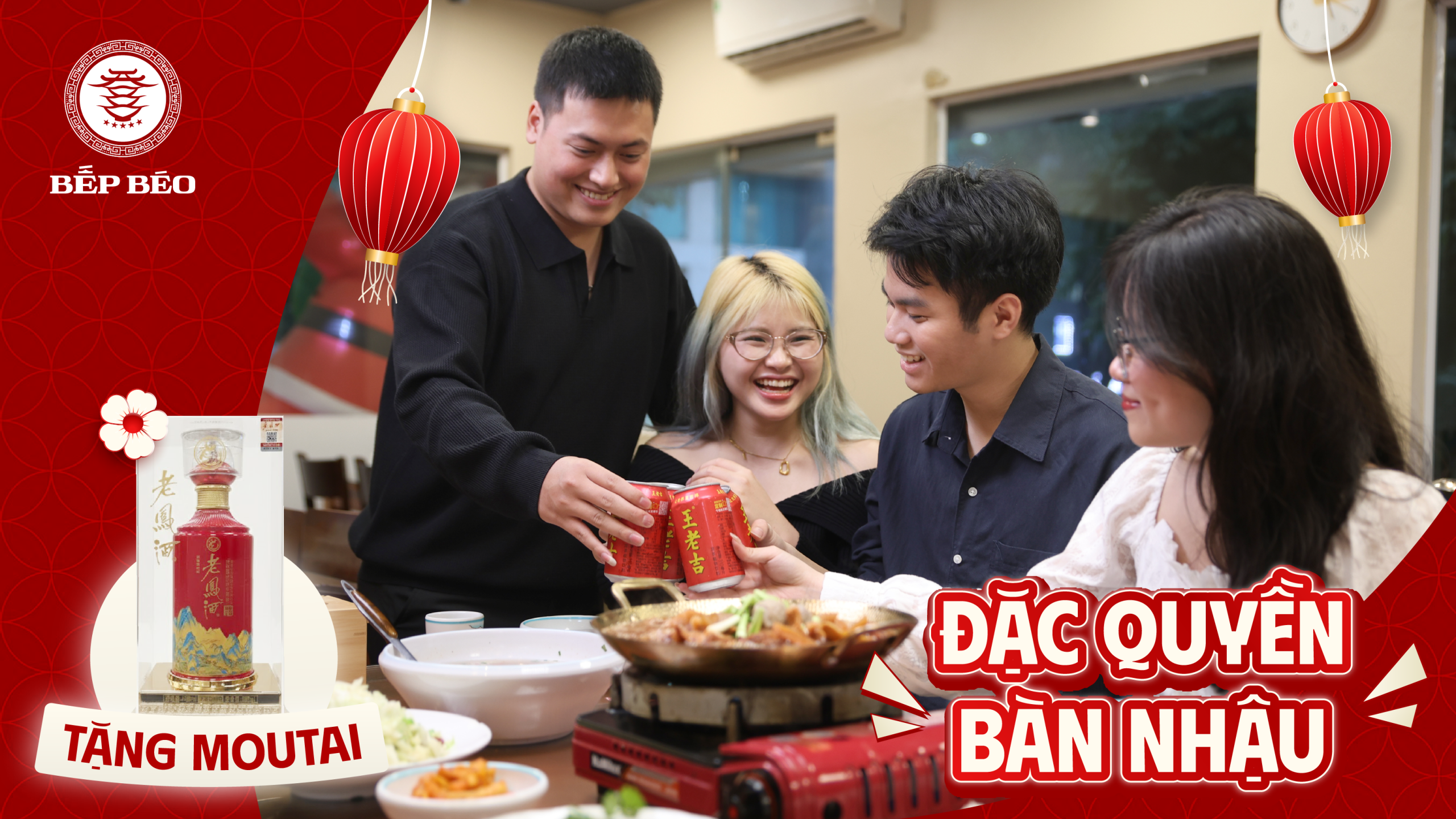 Đặc quyền bàn nhậu tặng rượu Moutai
