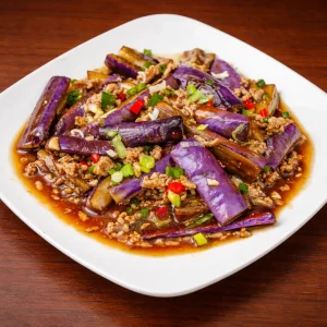 Cà Tím Trung Quốc Xào Thịt Băm Tê Cay
