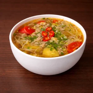 Canh thịt băm nấu chua